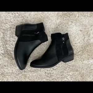 Black zip up booties